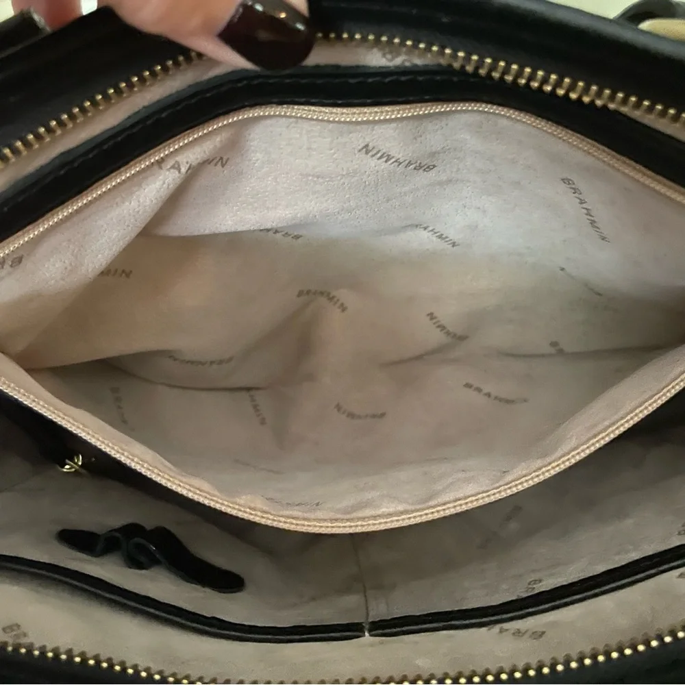 BRAHMIN BLACK MINI ASHER HEMLOCK MELBOURNE BAG - Picture 13 of 15